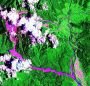 Landsat 2000 Ok Tedi Mine and Tabubil